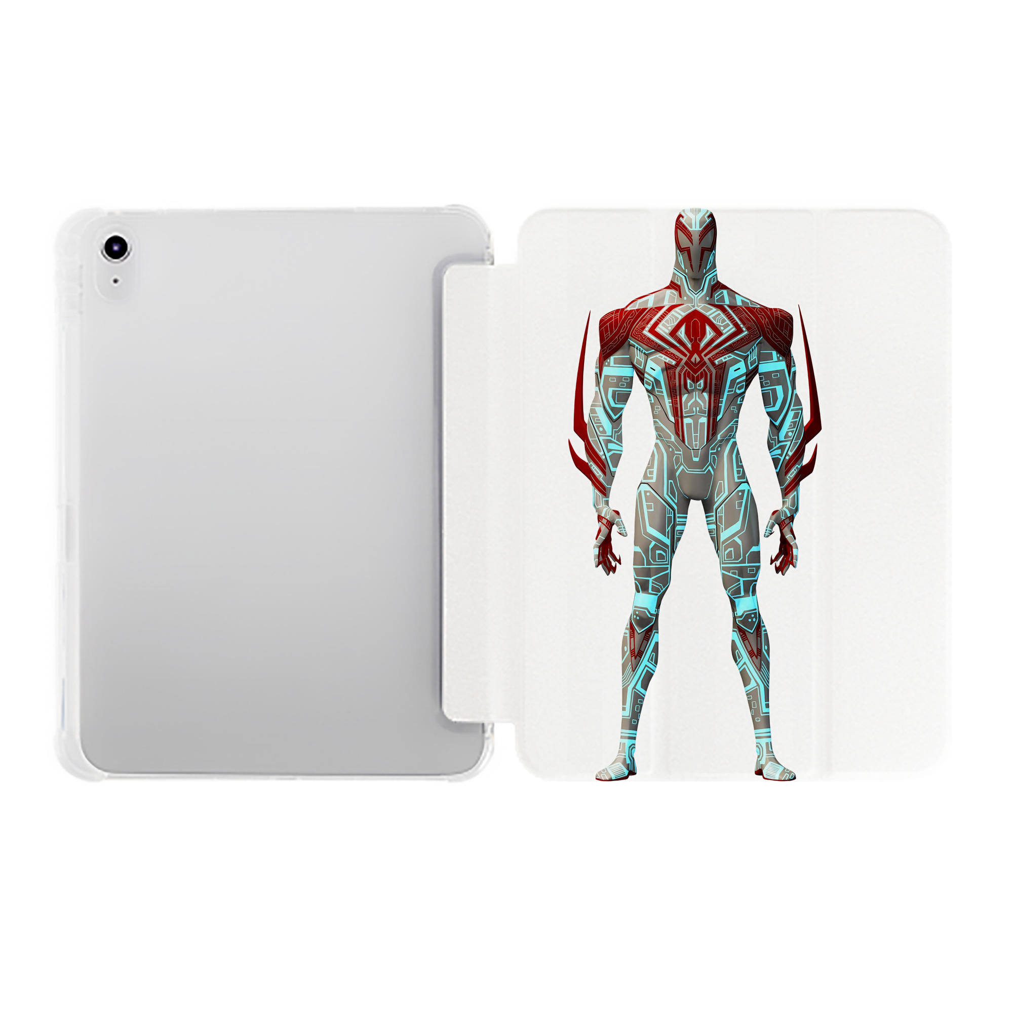 （画像用） Spider Man スパイダーマン IPad ケース ペン収納付き 三つ折りスタンド PUレザー×シリコン 対応機種9.5/10.5/10.9インチ